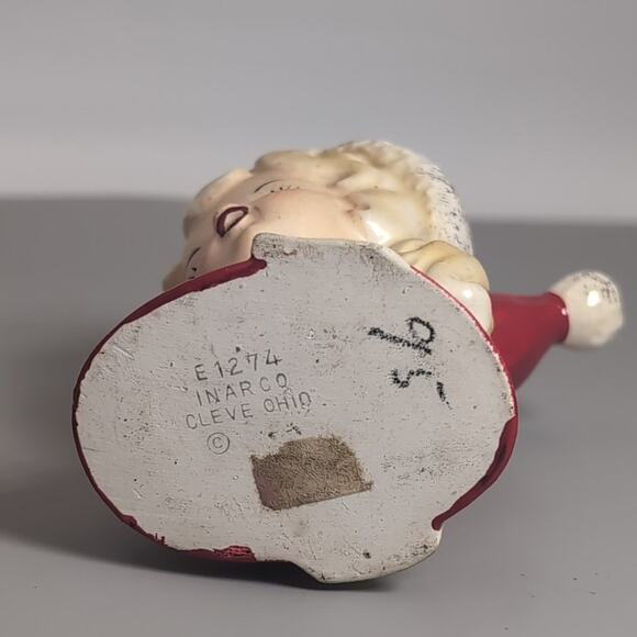 INARCO Vintage 1964 Christmas Lady Head Vase E1274 - Picture 5 of 6